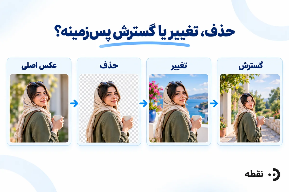 تفاوت حذف، تغییر و گسترش پس‌زمینه عکس