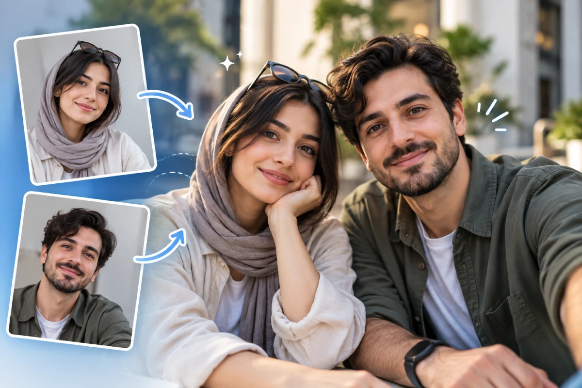 عکس دو نفره با هوش مصنوعی