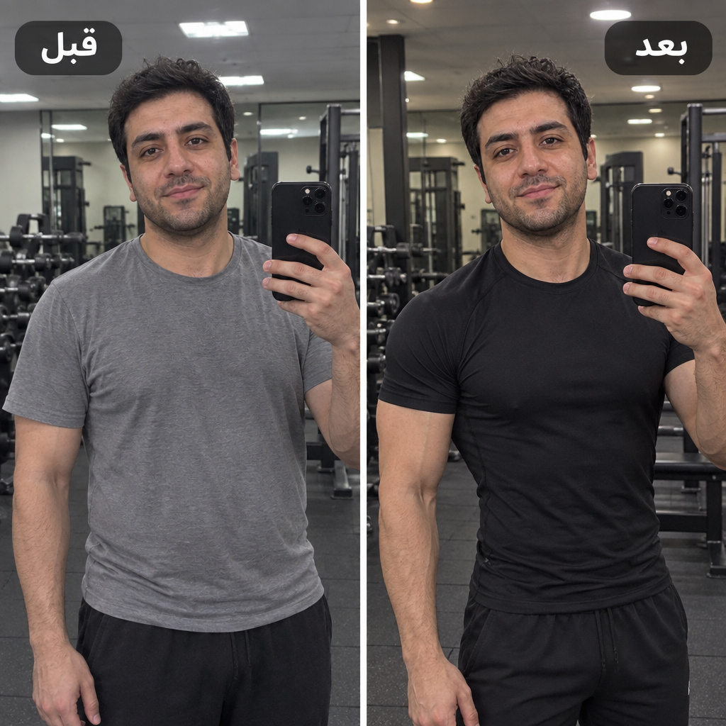 قبل و بعد تمرین · ورزش و تناسب اندام
