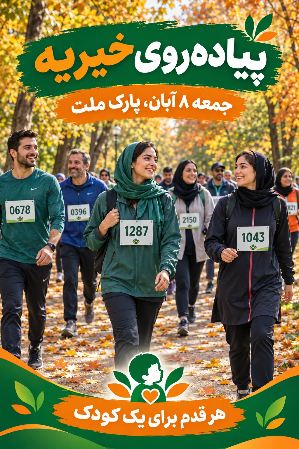 پرامپت پوستر: پوستر رویداد خیریه ساخته‌شده با هوش مصنوعی در نقطه