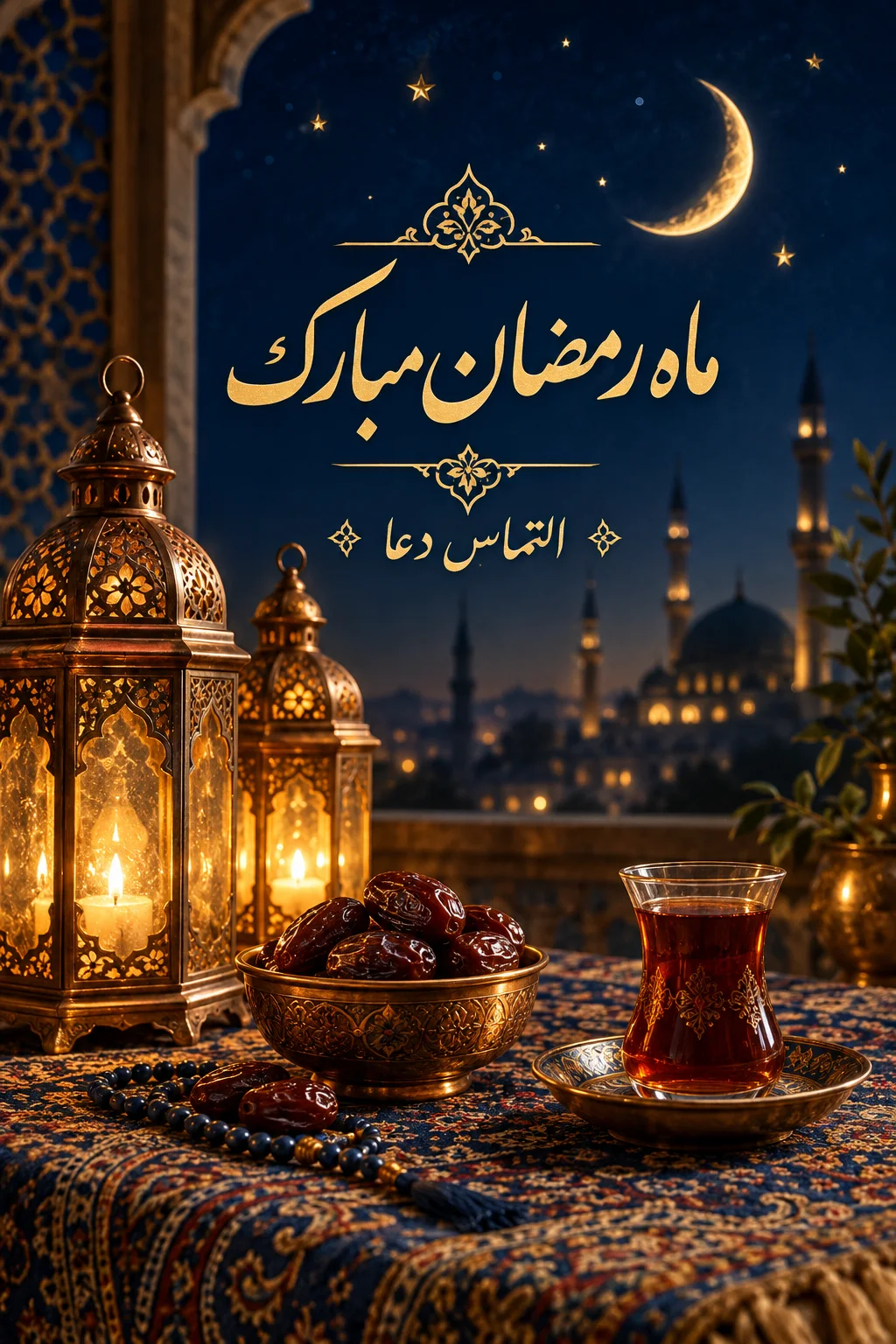 پرامپت پوستر: پوستر ماه رمضان ساخته‌شده با هوش مصنوعی در نقطه