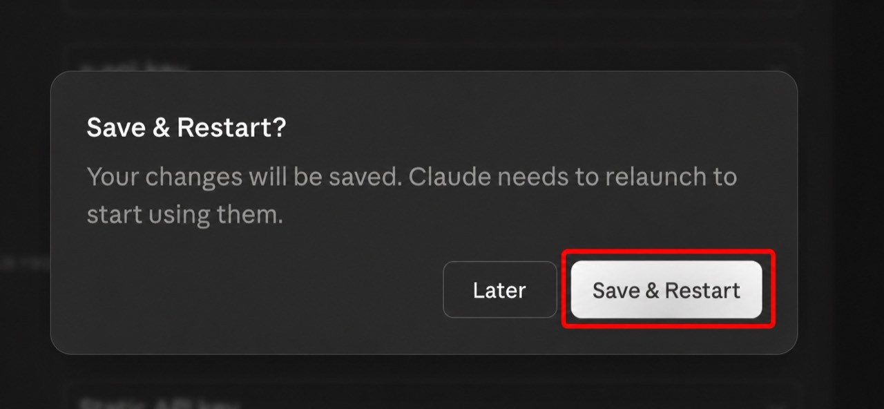 Save & Restart