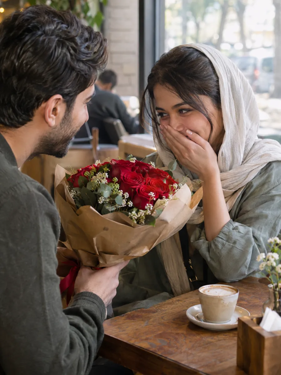 سورپرایز ولنتاین در کافه
