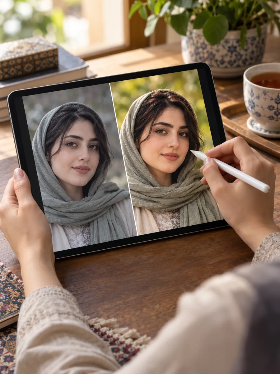 صفحه‌ی ادیت عکس