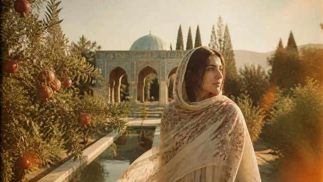 قاب فیلم قدیمی با رنگ‌های گرم و دانهٔ فیلم