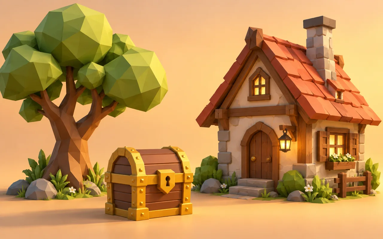 آبجکت بازی و low-poly